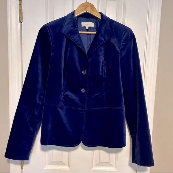 Talbots Blue Velvet Classic Fully Lined Blazer Jacket  | Size 8 - Picture 1 of 9